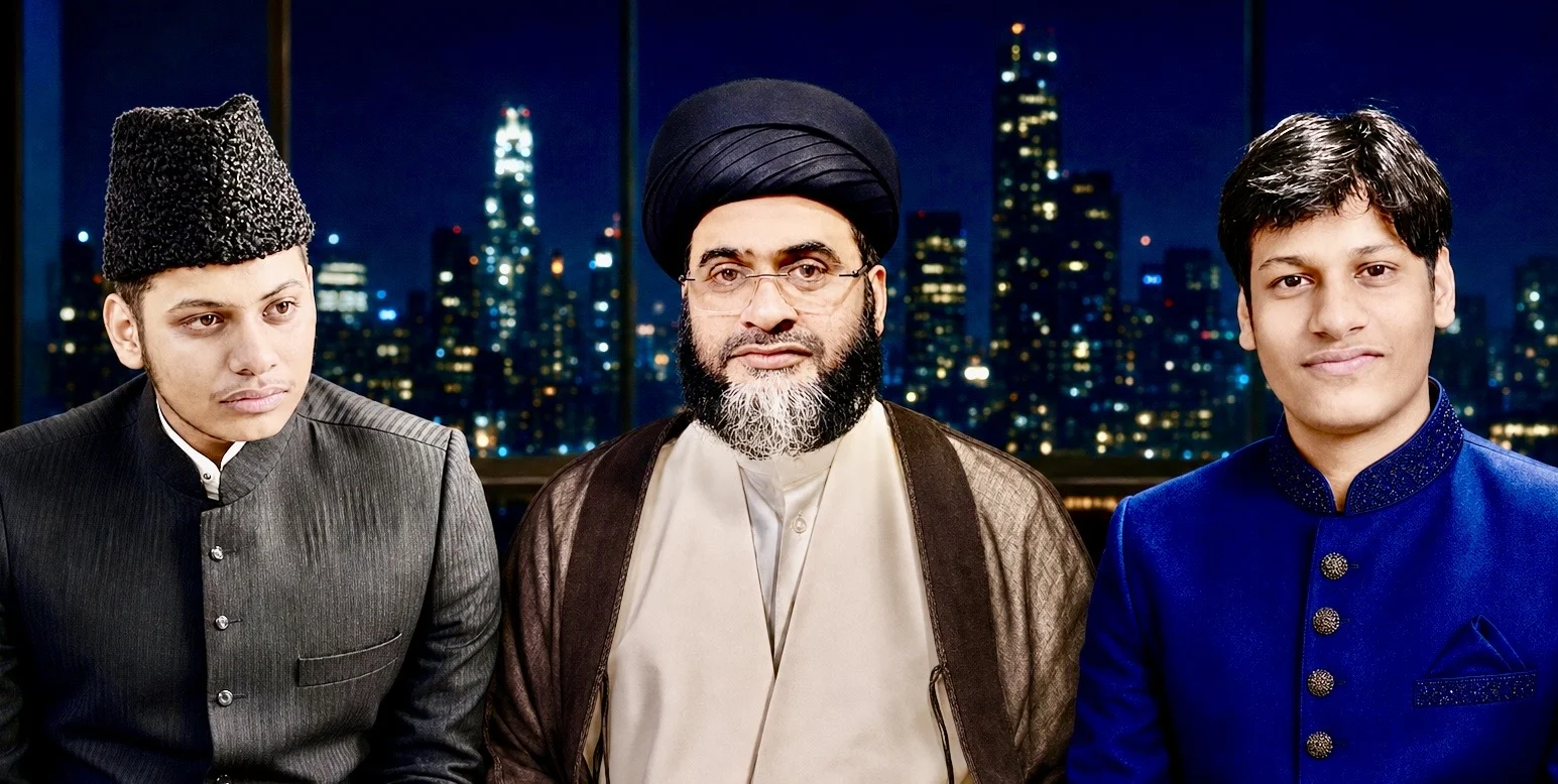Maulana Syed Hasan Imam Zangipuri with Sons Syed Raza Imam Zangipuri and Syed Jawad Imam Zangipuri